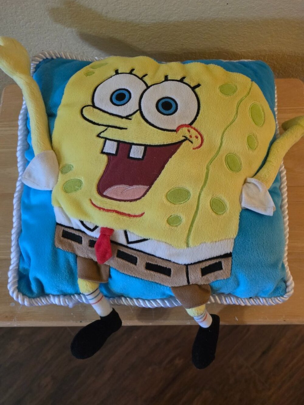 Vintage SpongeBob Square Pants 3D Pillow Plush 2002 Viacom Ext. Arms & Legs